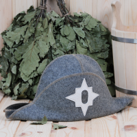 Шапка для бани и сауны мужская Шляпа Наполеон, 100% шерсть