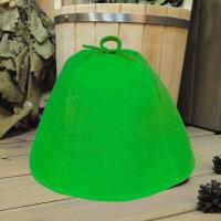 Шапка для бани и сауны Классика зеленая