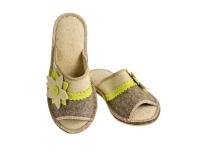 Тапочки войлочные женские БУРУНДУК открытые 'Лилия', 100% шерсть в Новосибирске