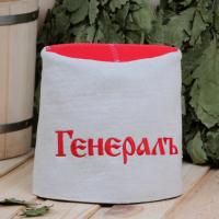 Шапка для бани и сауны мужская Папаха Генерал, 100% шерсть