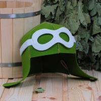 Шапка для бани и сауны мужская Шлем пилота, экофетр