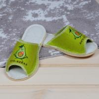 Тапочки войлочные женские БУРУНДУК открытые 'Авокадо', полушерсть в Новосибирске