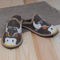 Тапочки войлочные мужские БУРУНДУК закрытые 'Быкуля', 100% шерсть в Новосибирске