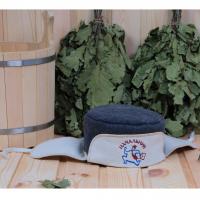 Шапка для бани и сауны мужская Ушанка Начальник, 100% шерсть