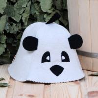 Шапка для бани и сауны малая Панда с ушками