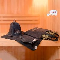 Комплект для бани из войлока Глава Семьи с шоппером, 4 предмета в Новосибирске