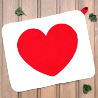 Коврик для бани и сауны Сердце, экофетр, 48*38 см в Новосибирске