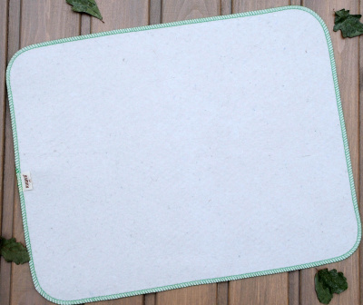 Коврик для бани Холи, войлок 100%, 48*38 см, белый