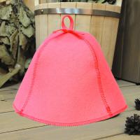 Шапка для бани и сауны Классика розовая