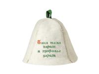 Шапка для бани и сауны Баня тело парит и здоровье дарит