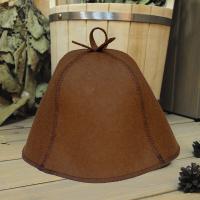 Шапка для бани и сауны Классика коричневая