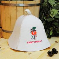 Шапка для бани и сауны женская Будет жарко от фабрики RUШER