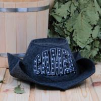 Шапка для бани и сауны мужская Шляпа Самец, экофетр