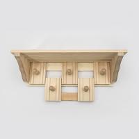 Полка с вешалкой комб. 5 рожков (липа) СК от фабрики RUШER