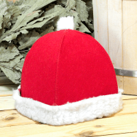 Шапка для бани и сауны мужская Шапка Деда Мороза, экофетр