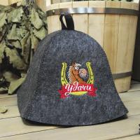 Шапка для бани и сауны Удачи лошадь и подкова от фабрики RUШER