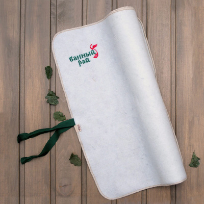 Лежак для бани Банный рай, полушерсть, 180*60 см белый