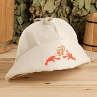 Шапка для бани и сауны Шляпа банщик Раки, пиво