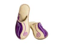 Тапочки войлочные женские БУРУНДУК закрытые 'Сирень', 100% шерсть в Новосибирске