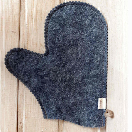 Рукавица для бани войлочная 'Банные традиции', полушерсть в Новосибирске