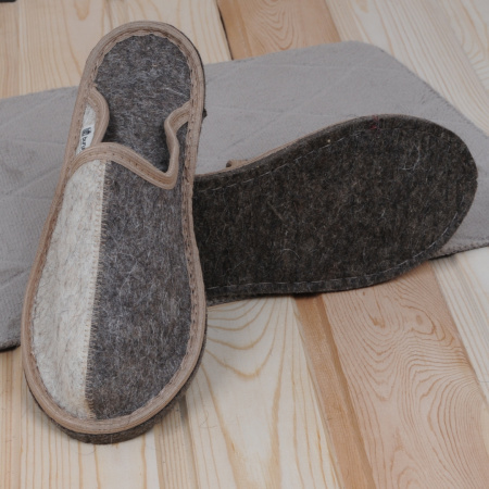 Тапочки войлочные Бурундук закрытые День-ночь универсальные в Новосибирске