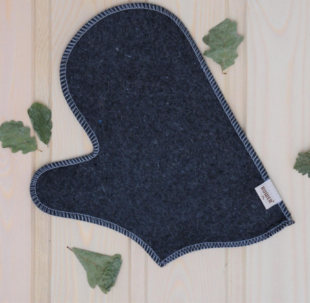 Рукавица для бани войлочная 'Классика', 100% шерсть в Новосибирске