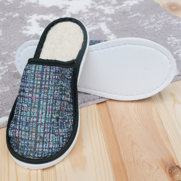 Тапочки войлочные женские БУРУНДУК закрытые 'Гобелен Кантри' зеленые, полушерсть в Новосибирске