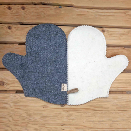 Рукавица для бани войлочная 'Банные традиции', полушерсть в Новосибирске