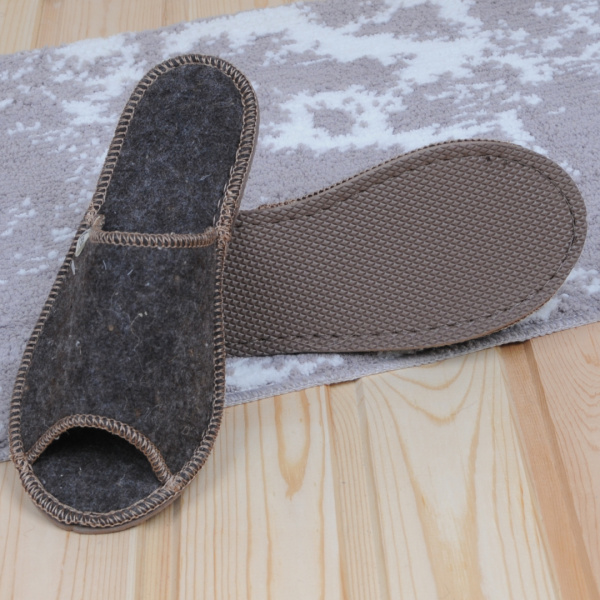 Тапочки войлочные БУРУНДУК открытые Оптима универсальные в Новосибирске